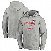Kansas City Chiefs NFL Pro Line by Fanatics Branded Super Bowl LIV Bound Heart & Soul Pullover Hoodie Heather Gray,baseball caps,new era cap wholesale,wholesale hats